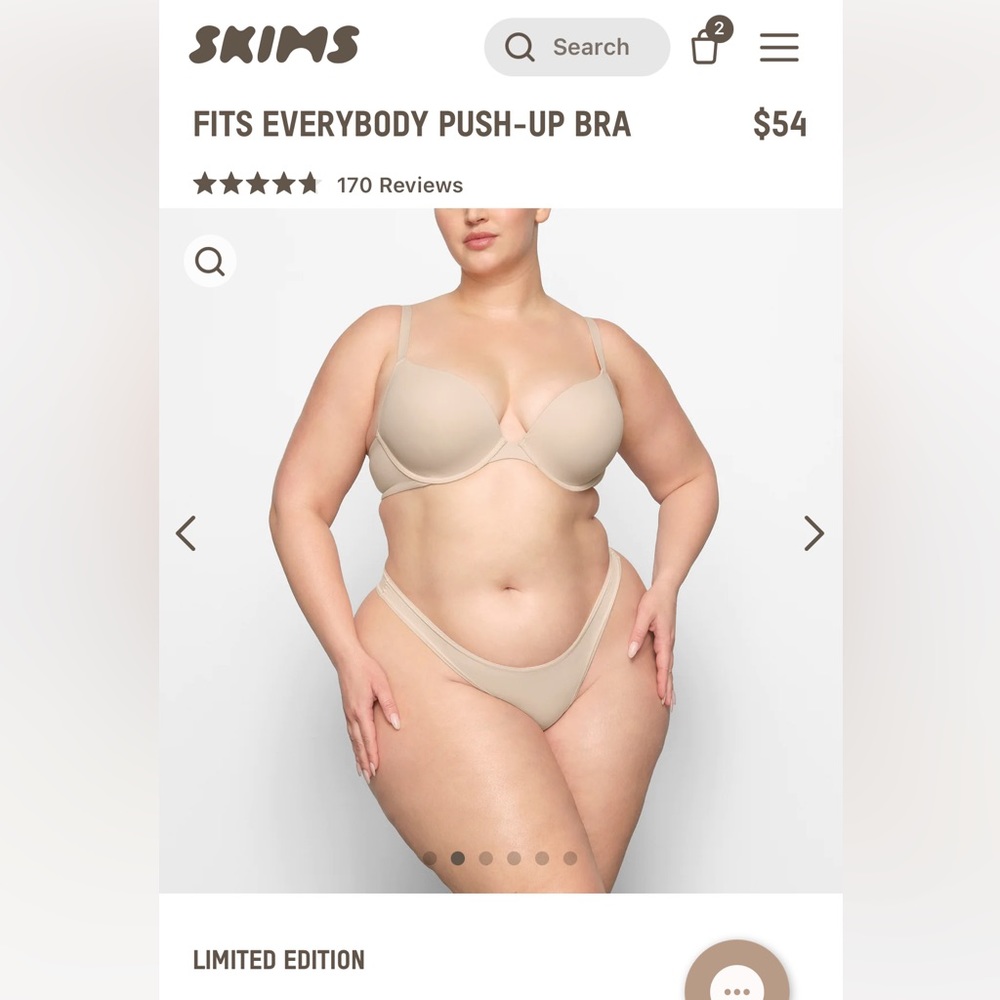 SKIMS Brand New Fits Everybody Push up bra
